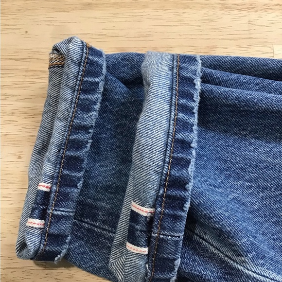 Levi’s Women’s 501 S Skinny Selvedge White Oak Cone Denim Distressed Jeans 27x28 - Picture 10 of 10